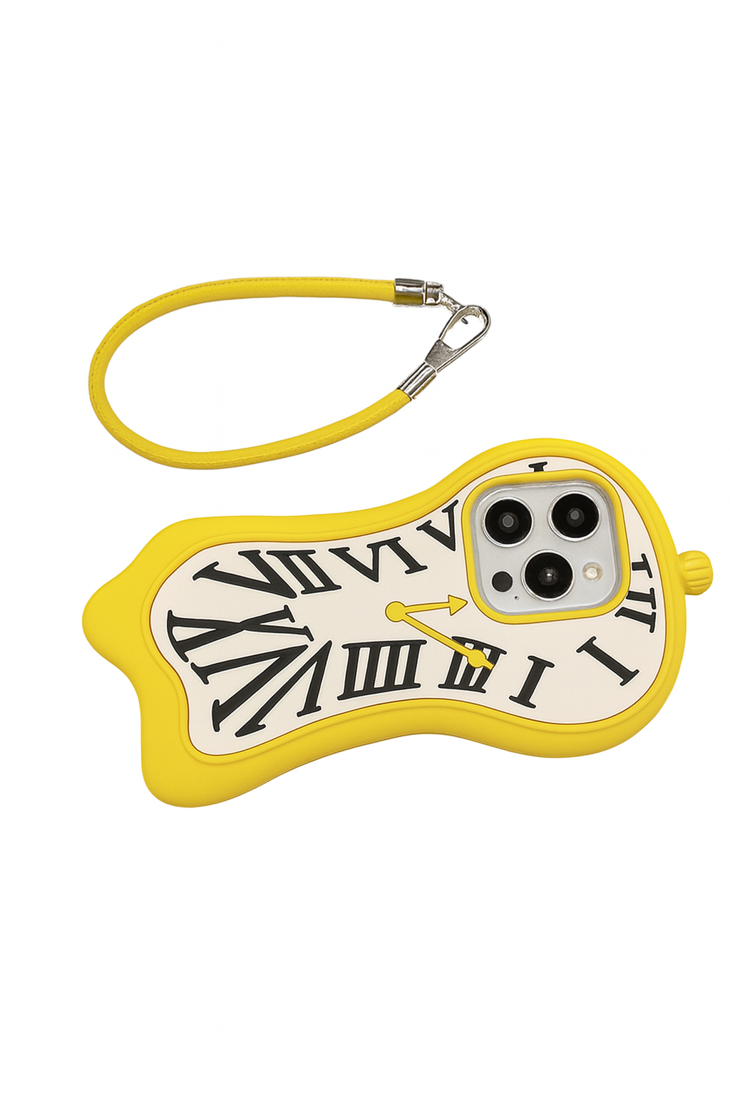 Melting Clock Design iPhone Case with Strap – Compatible with iPhone