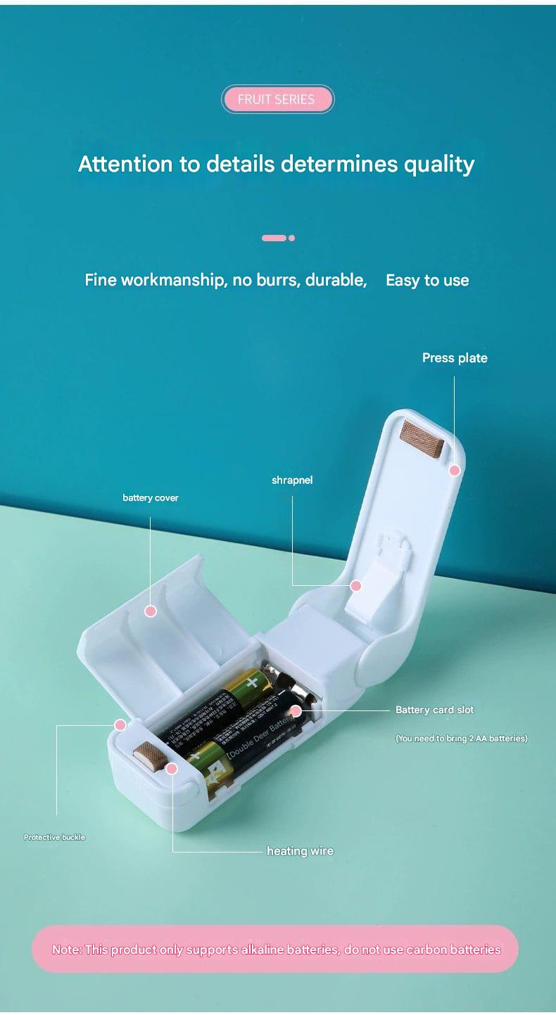 White electronic device with labeled parts on a teal background, featuring text about quality and design.