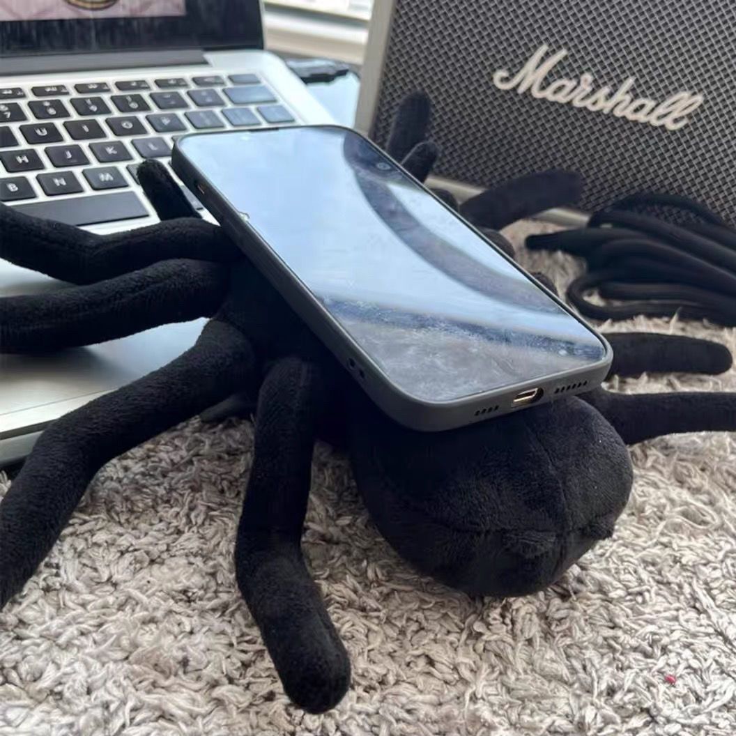 Spider Plush Phone Holder Stand for iPhone - Cute Desk Accessory