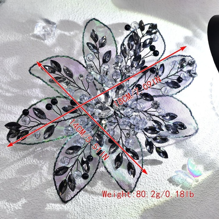 Crystal Rhinestone Hairpin ā Bohemian Flower Hair Clip for Brides & Parties