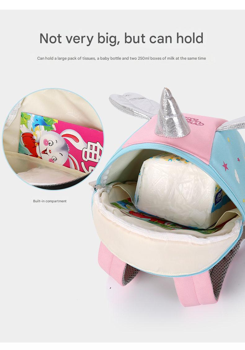 Kids Anti-Lost Backpack with Safety Rope – Dinosaur, Unicorn & Bee Design