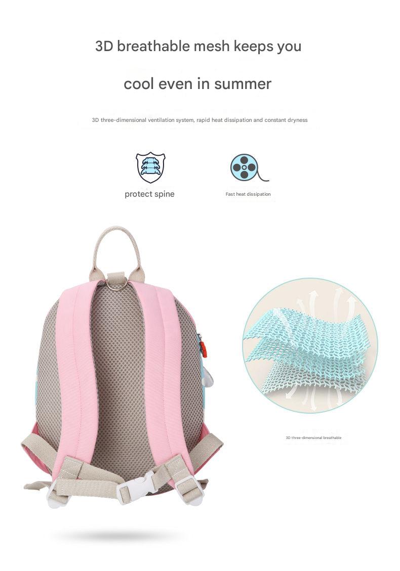 Kids Anti-Lost Backpack with Safety Rope – Dinosaur, Unicorn & Bee Design