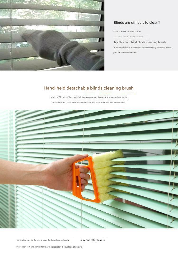 Blind Curtains Cleaning Tool – Double-Sided Microfiber Duster for Louvers, Window Blinds, AC Vents | India Dealz