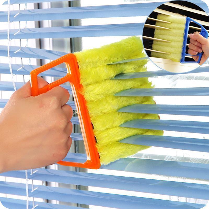 Blind Curtains Cleaning Tool – Double-Sided Microfiber Duster for Louvers, Window Blinds, AC Vents | India Dealz