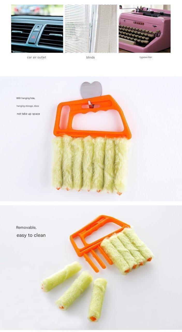 Blind Curtains Cleaning Tool – Double-Sided Microfiber Duster for Louvers, Window Blinds, AC Vents | India Dealz