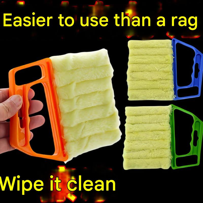 Blind Curtains Cleaning Tool – Double-Sided Microfiber Duster for Louvers, Window Blinds, AC Vents | India Dealz