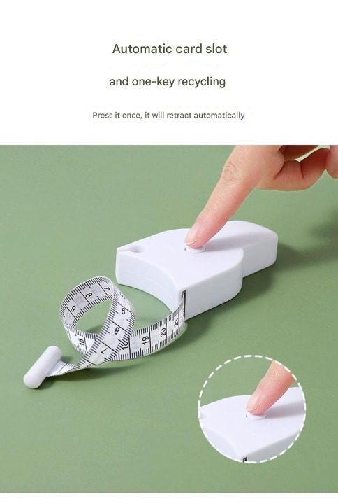 Automatic Body Measurement Tape with One-Click Rebound | Waist, Chest, Arm & Leg Measuring Tool – India Dealz