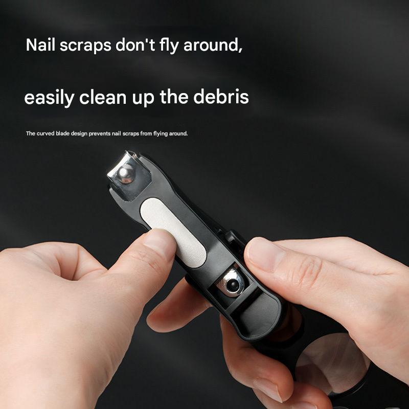 LED Nail Clippers with Magnifying Glass – Anti-Splash Nail Cutter for Kids, Elderly & Adults | Precision Manicure Tool