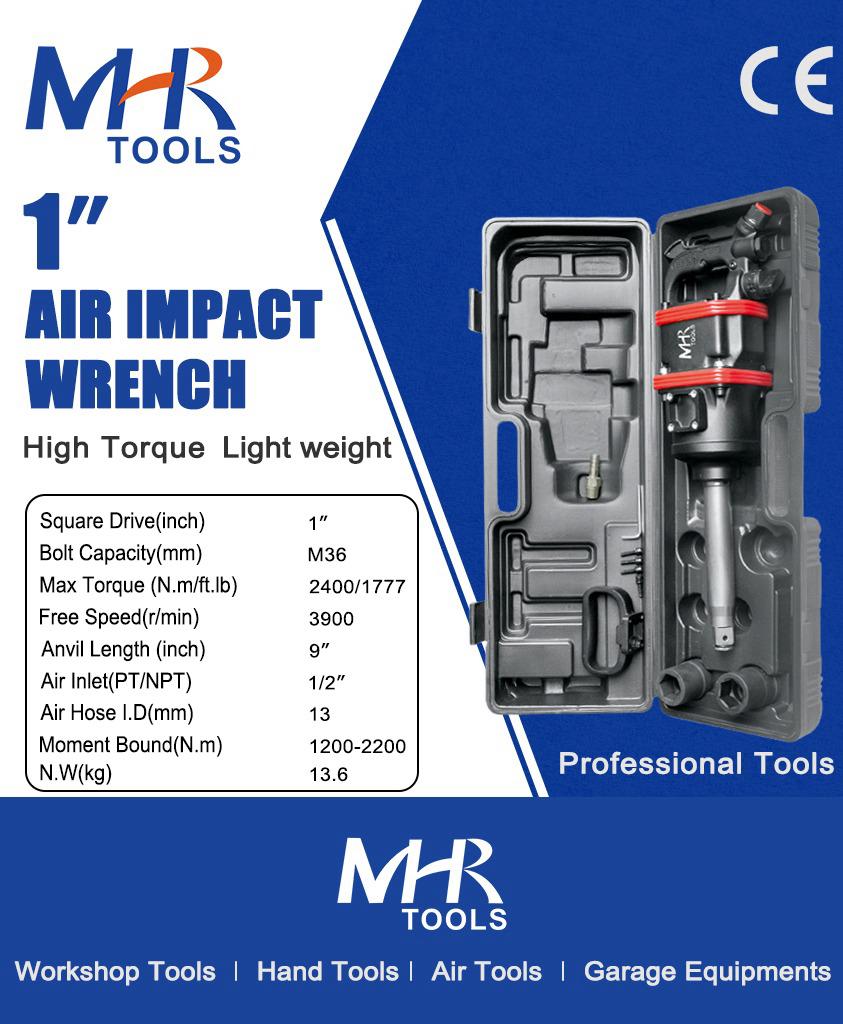 MHR 1" Air Impact Wrench (Max Torque (N.m/ft.lb) 2400/1777)