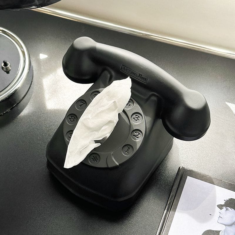 Telephone Tissue Box Holder – Creative Decorative Napkin Dispenser for Home & Office