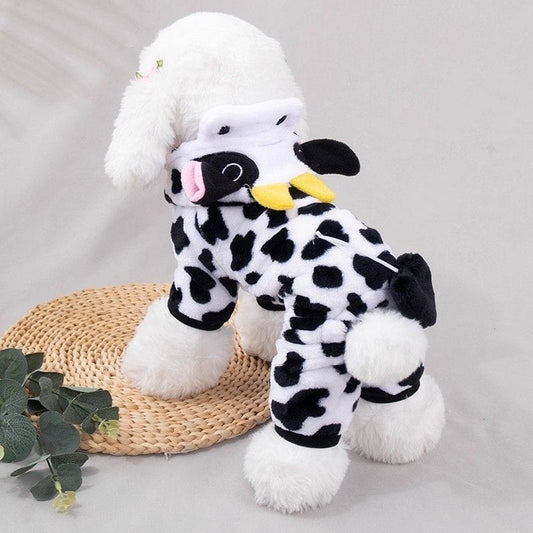 🐮 Moo-tastic Cow Cozy Onesie for Dogs and Cats