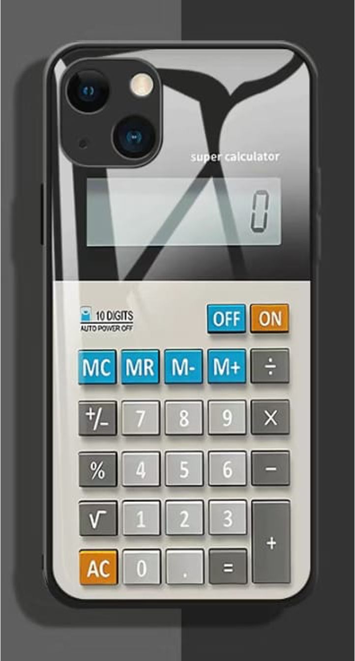 Calculator Design iPhone Case with Functional Buttons – Compatible with iPhone