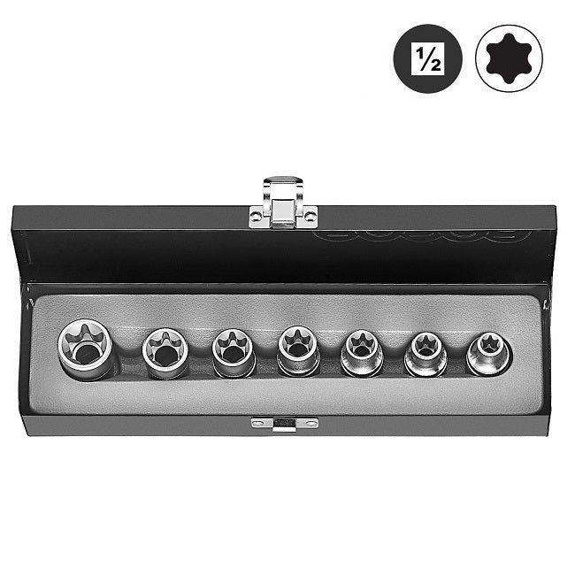 Force 7pc 1/2"DR. Star Socket Set (Code - 4071)