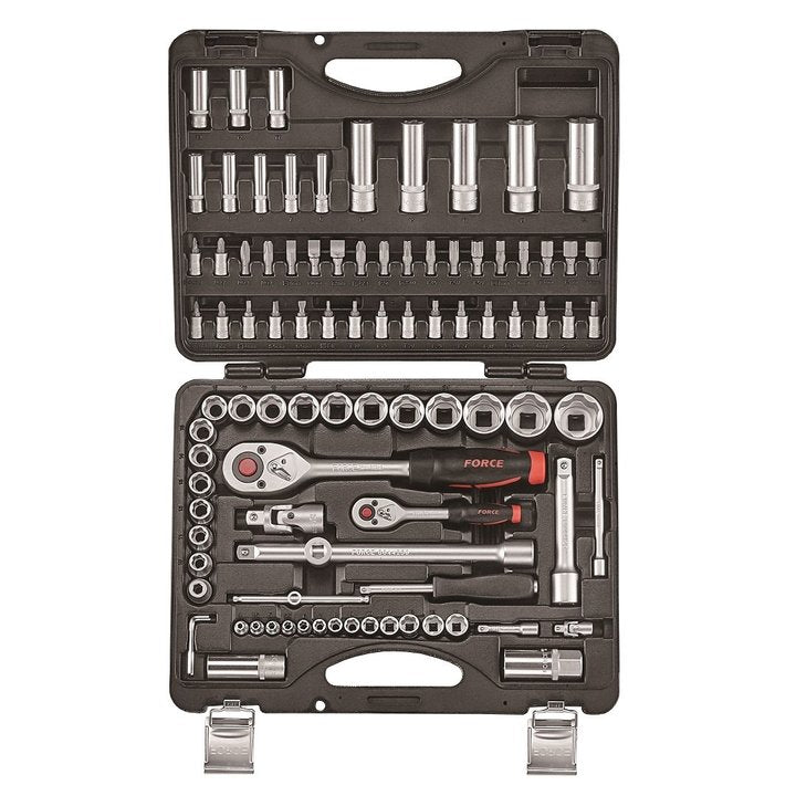 Force 94pc 1/4" & 1/2" Socket Combination Set (Code - (4941-5))