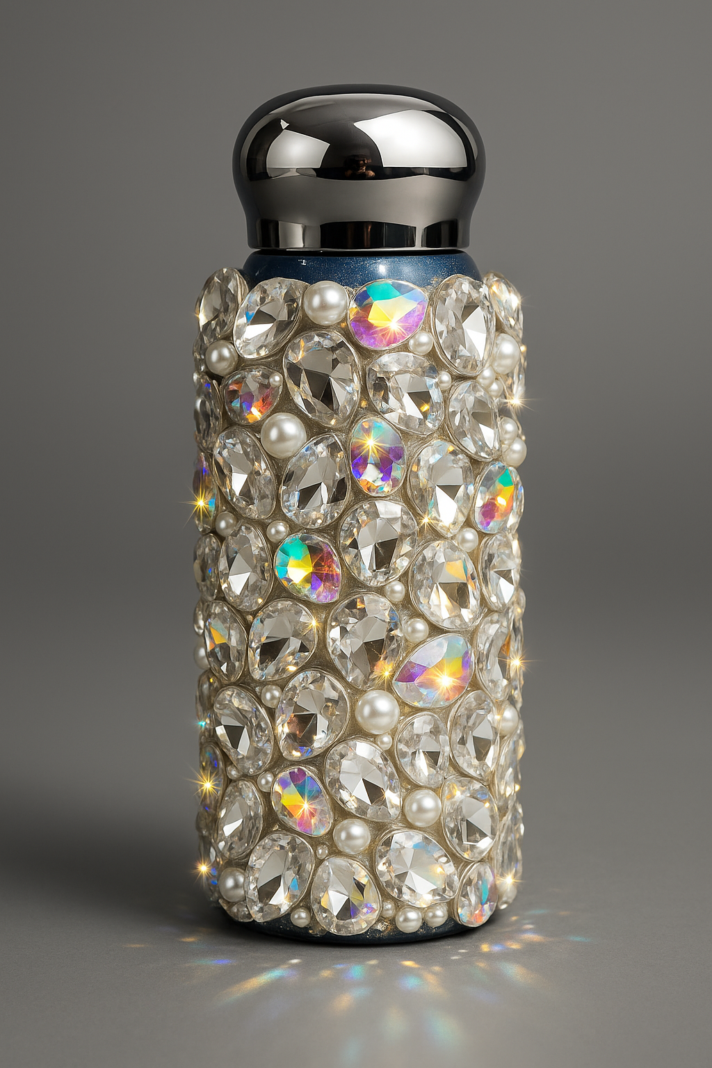 Rhinestone Stainless Steel Water Bottle – Cute Doll Design