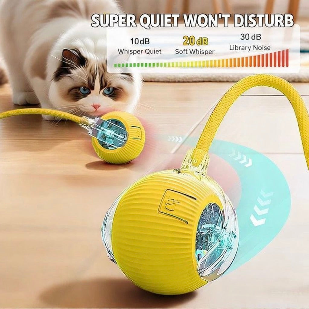 Smart Interactive Rolling Ball Toy for Cats & Dogs – USB Rechargeable, Self-Steering
