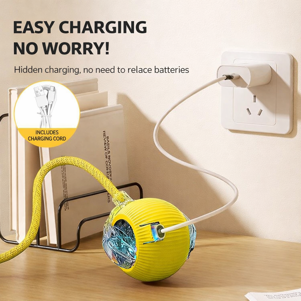 Smart Interactive Rolling Ball Toy for Cats & Dogs – USB Rechargeable, Self-Steering