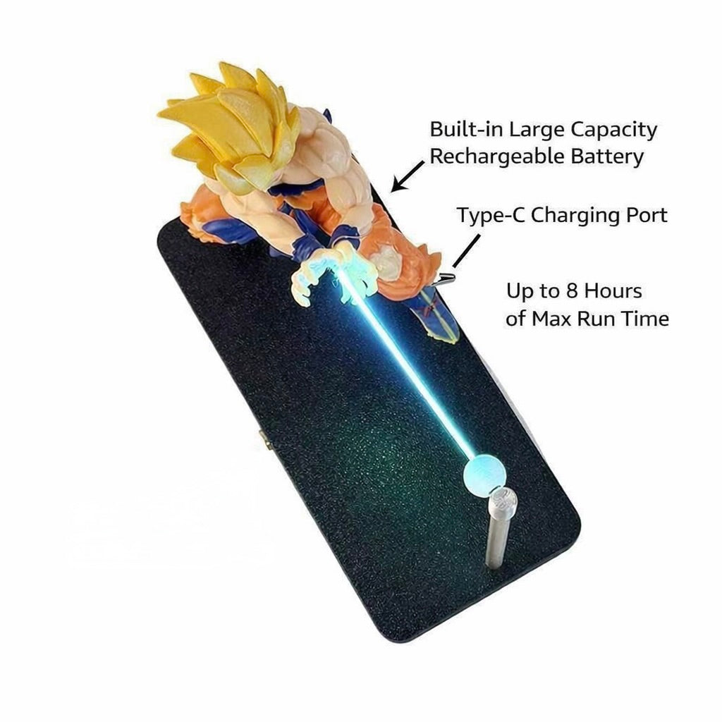 Anime Energy Beam LED Figure Lamp – Ultimate Desk Glow for Gamers & Anime Fans
