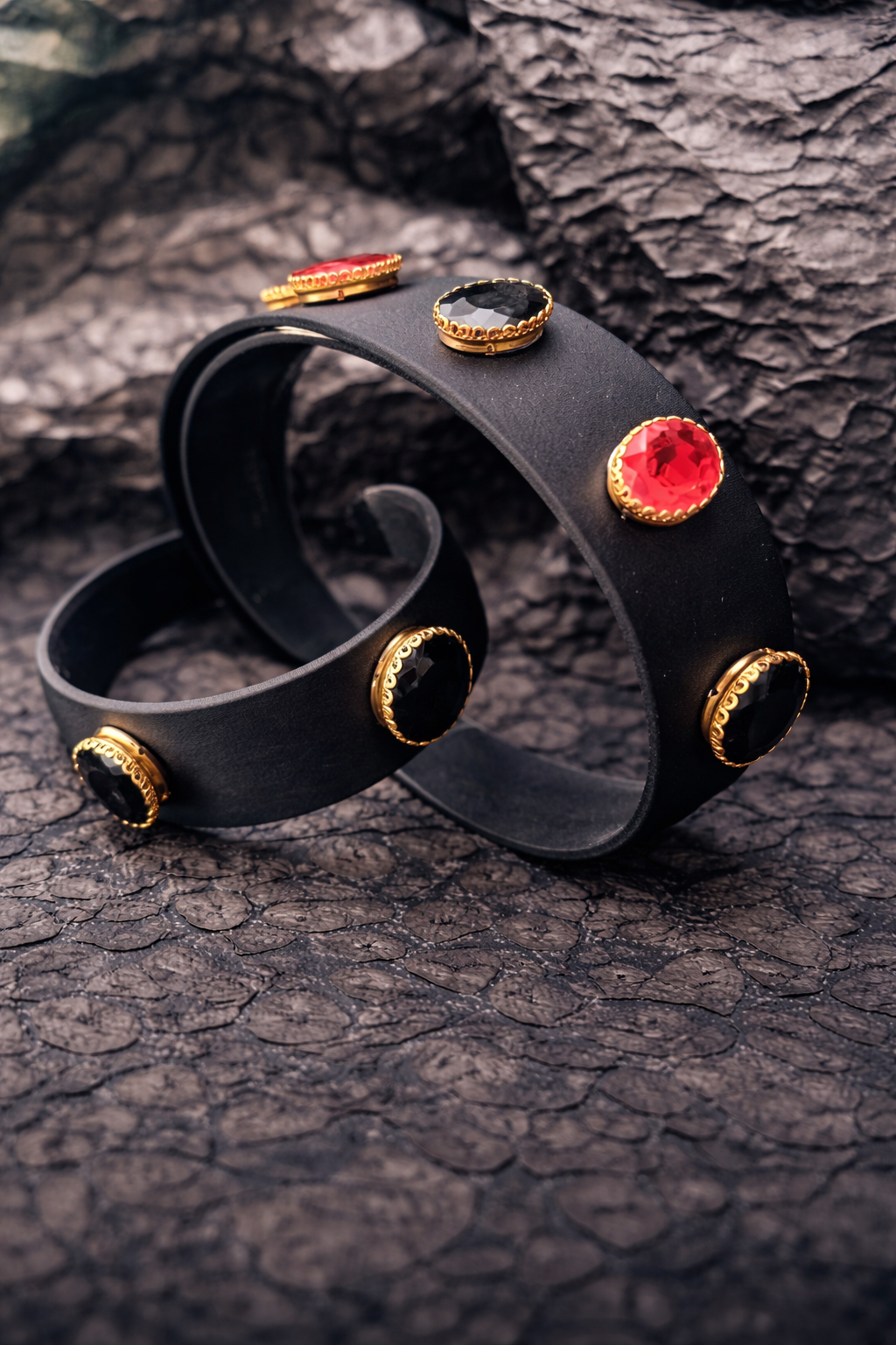 Midnight Gem Luxe Headband | Bold Crystal Embellished Black Hairband | Statement Accessory