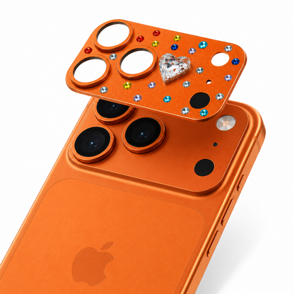 Heart Jewel Crystal Camera Guard for iPhone 17 Pro Max