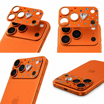 Heart Jewel Crystal Camera Guard for iPhone 17 Pro Max
