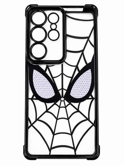 Spider Web Armor Transparent Case for Samsung Galaxy S25 Ultra