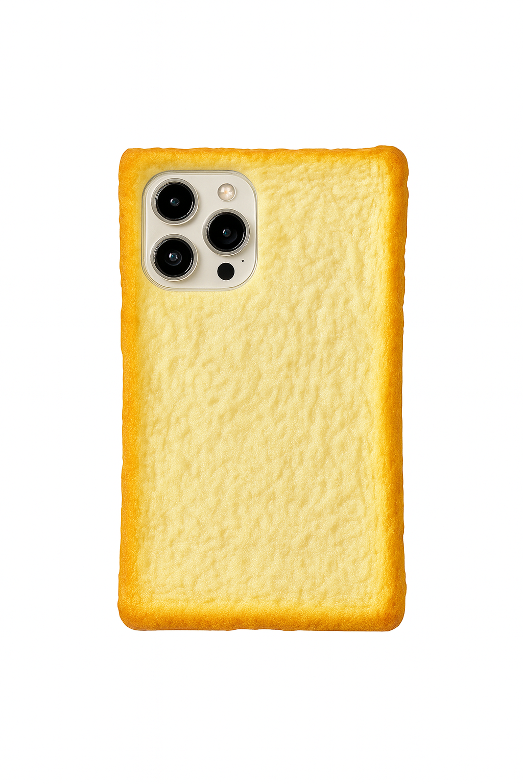 Funny Toast Bread iPhone Case | 3D Soft Silicone Food Cover for iPhone 14, 15, 16 Series