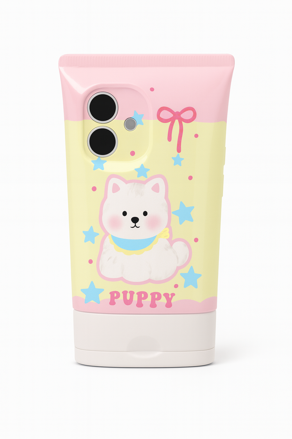 Cute Puppy Cartoon iPhone Case | Soft Silicone Cover for iPhone 14, 15, 16 Series