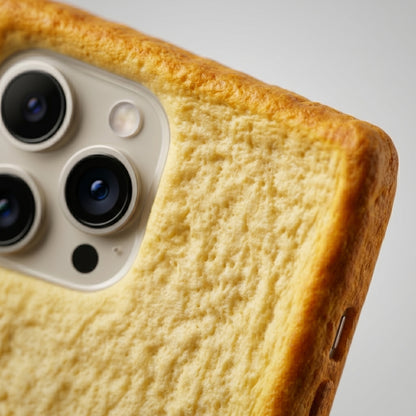 Funny Toast Bread iPhone Case | 3D Soft Silicone Food Cover for iPhone 14, 15, 16 Series