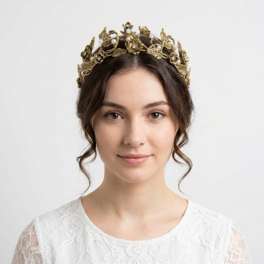 Golden Enchanted Crown Headband