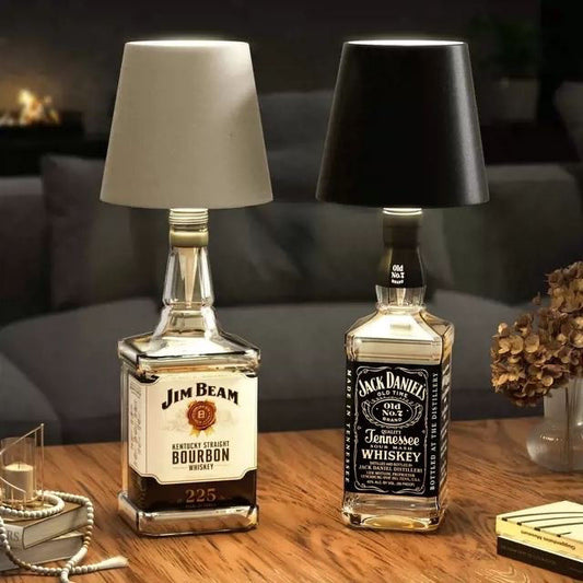 Rechargeable Bottle Top LED Lamp – 3 Light Modes – Creative Wine Bottle Night Light for Home, Bar & Decor