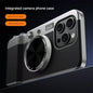 Retro Camera Style Magnetic Wireless Charging Phone Case with Beauty Mirror for iPhone