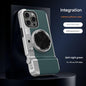 Retro Camera Style Magnetic Wireless Charging Phone Case with Beauty Mirror for iPhone