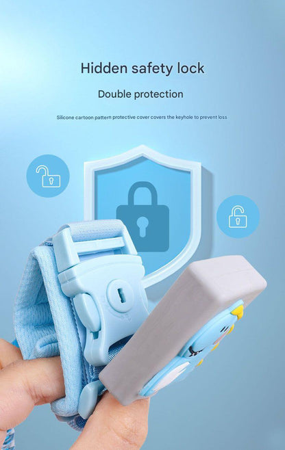Kids Anti-Lost Wrist Link with Lock – Reflective Safety Rope (2M) | Child Safety Harness for Toddlers & Kids