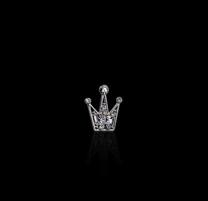 Royal Crown Brooch Pin – Luxury Crystal Lapel Pin (Pointed Crown)