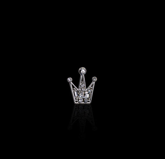 Royal Crown Brooch Pin – Luxury Crystal Lapel Pin (Pointed Crown)