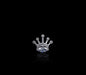 Regal Crown Brooch Pin – Crystal Lapel Pin (Navette Center)