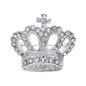 Royal Crown Brooch Pin for Men & Women – Crystal Rhinestone Lapel Badge, Gold & Silver Variants