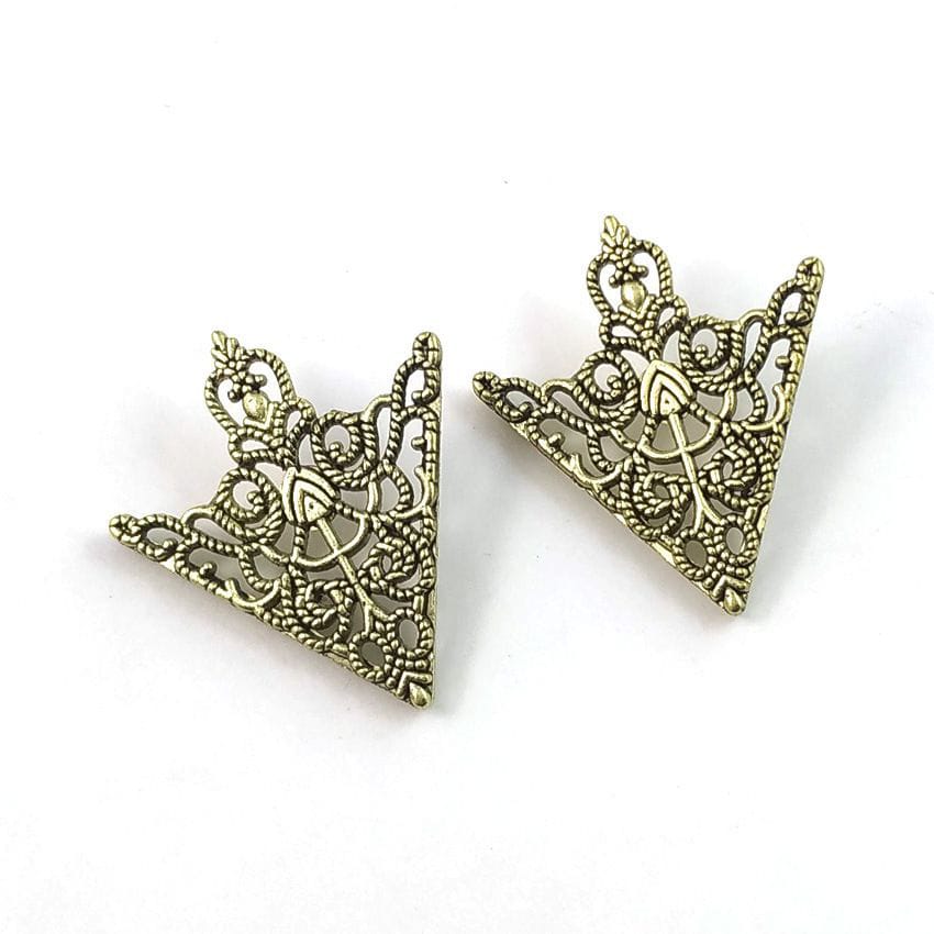 Vintage Metal Collar Tips – Retro Filigree Shirt Collar Clips for Men & Women