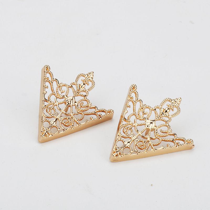 Vintage Metal Collar Tips – Retro Filigree Shirt Collar Clips for Men & Women