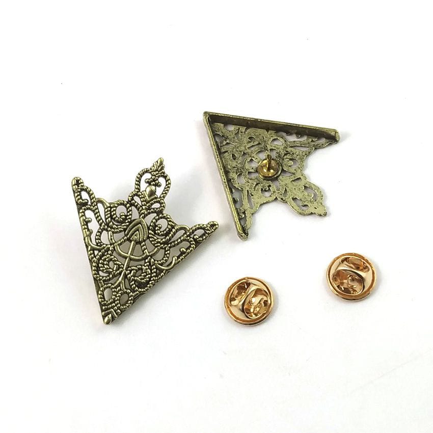Vintage Metal Collar Tips – Retro Filigree Shirt Collar Clips for Men & Women