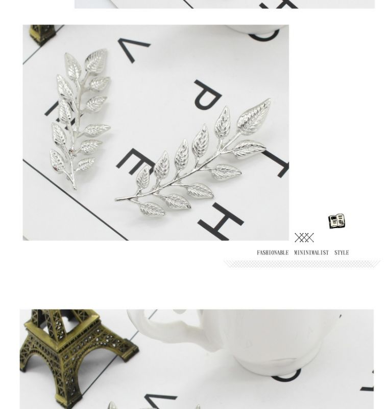 Elegant Leaf Collar Pin Brooch – Vintage Shirt Collar Clips