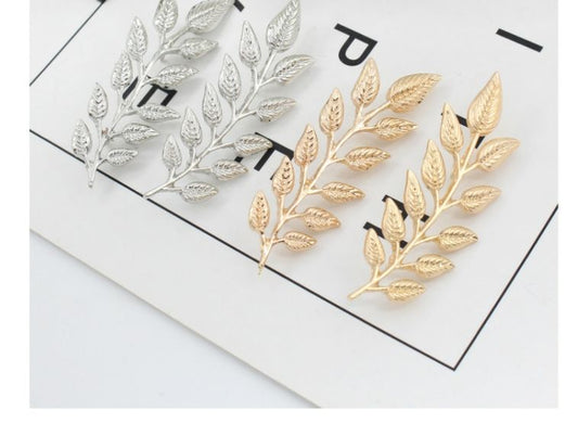 Elegant Leaf Collar Pin Brooch – Vintage Shirt Collar Clips