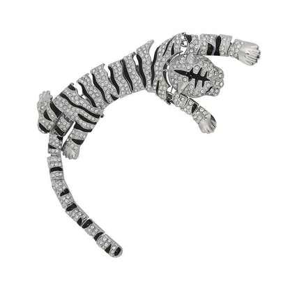 Luxury Tiger Crystal Brooch Pin – Rhinestone Animal Jewelry for Women & Men