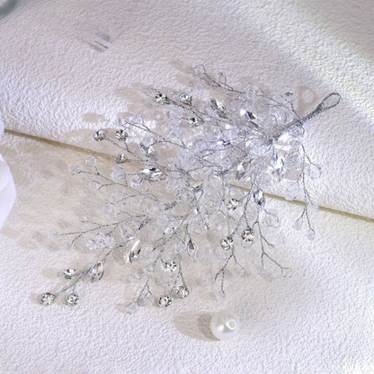 Crystal Branch Hair Accessory – Green, Red, Blue & Silver Elegant Bridal Hairpiece