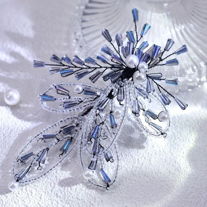 Crystal Beaded Pearl Hairpin – Elegant Bridal & Party Rhinestone Hair Clip