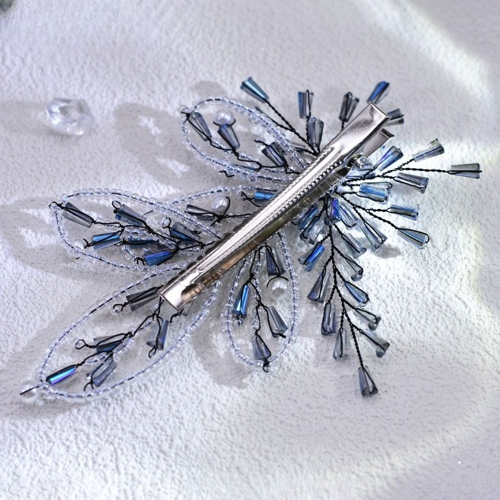 Crystal Beaded Pearl Hairpin – Elegant Bridal & Party Rhinestone Hair Clip