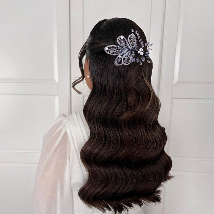 Crystal Beaded Pearl Hairpin – Elegant Bridal & Party Rhinestone Hair Clip