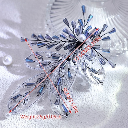 Crystal Beaded Pearl Hairpin – Elegant Bridal & Party Rhinestone Hair Clip