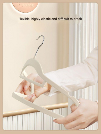 Thickened Non-Slip Clothes Hangers – Durable Anti-Slip Flocked Hangers (Pack of 10)
